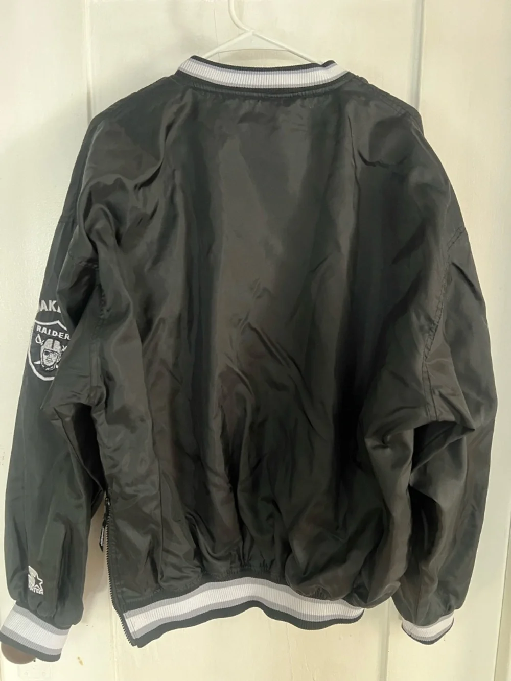 Vintage Starter Pro Line Oakland Raiders Black Pullover Jacket. SIZE LARGE. - Picture 3 of 7